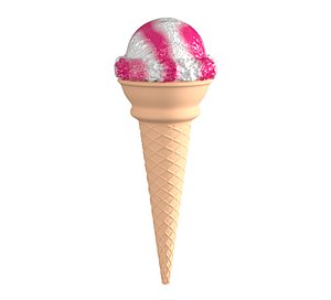 3D Ice Cream Cone PBR model