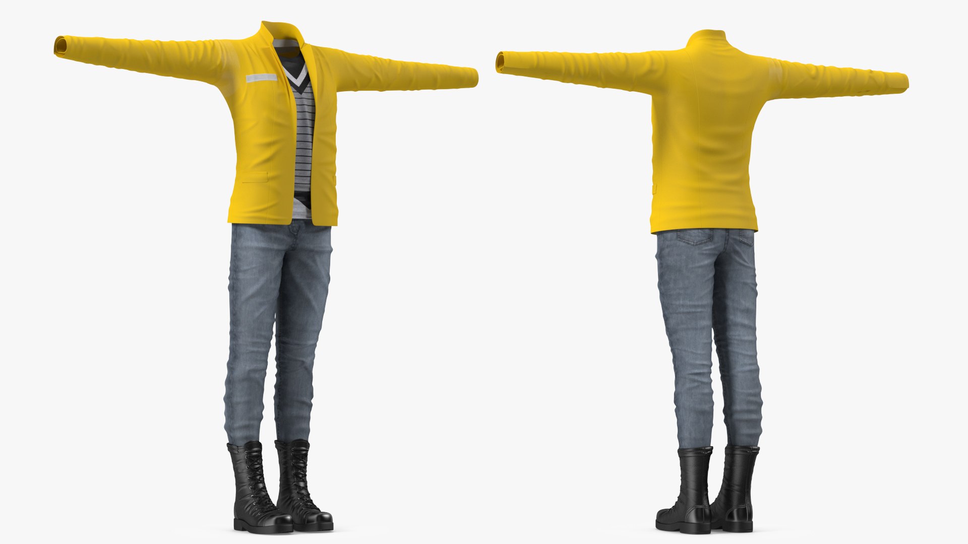 Fashionable Style Clothes 3D model preview