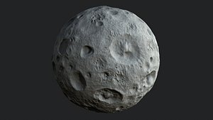 3D model cartoon moon