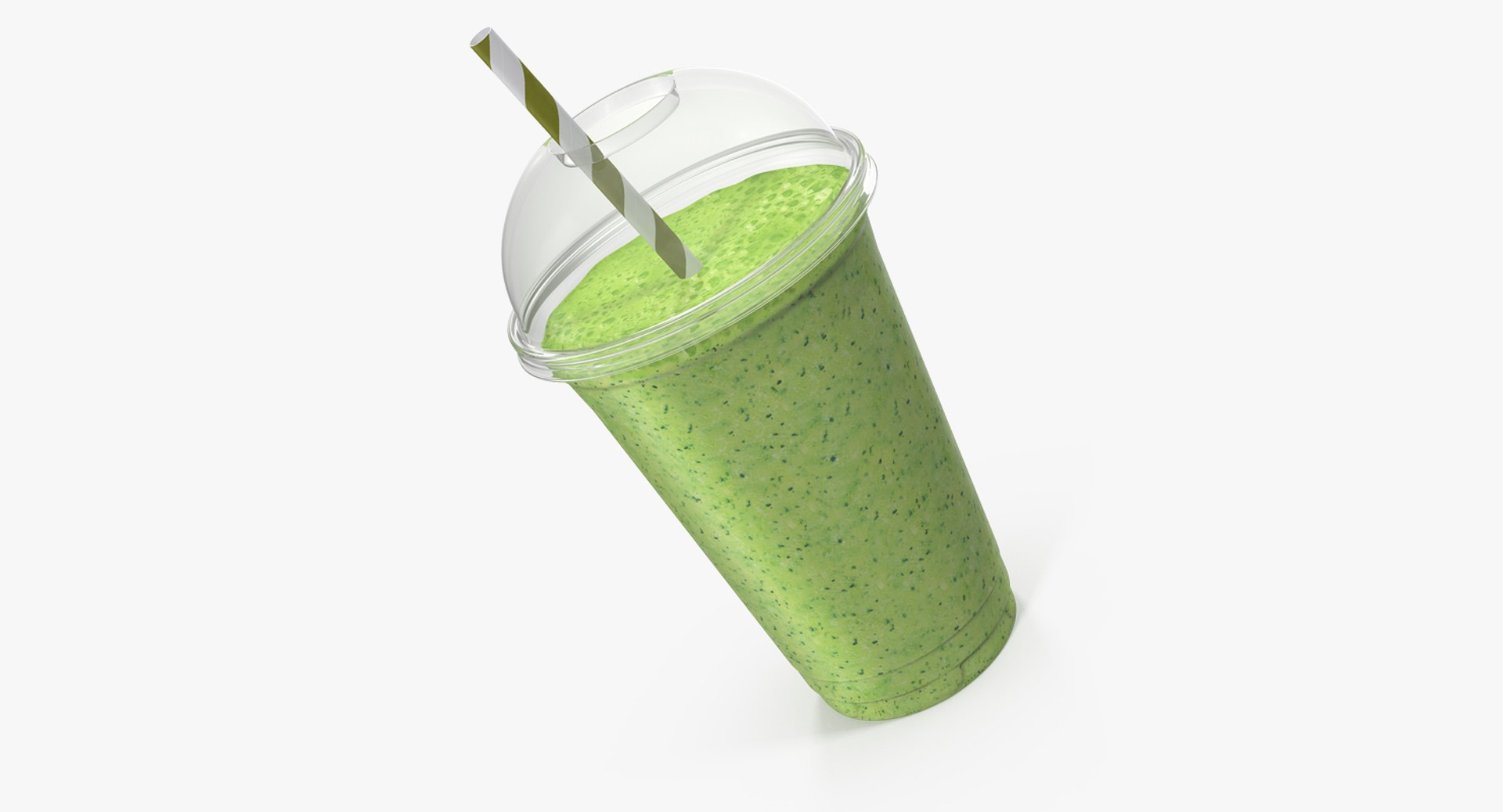 Kiwi Coctail in Plastic Cup 3D Model 3D model preview