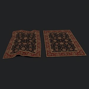 3D style flower tapestry model