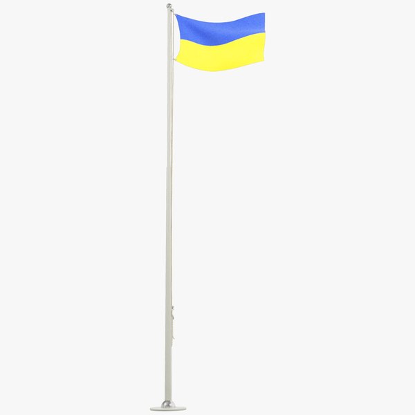 3D model Ukrainian Flag V7