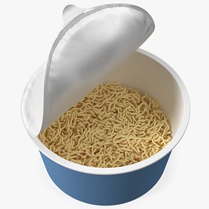 3D Instant Noodles Open Bowl