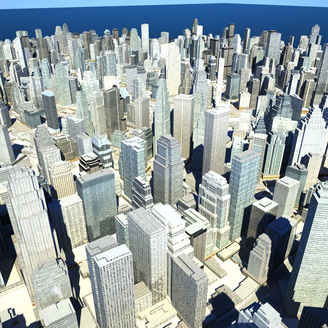 Cityscape Scene Highrise 3d Model