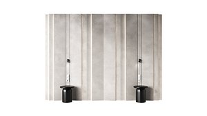 3D Wall decorative composition Modern minimal Headboard bedside table
