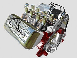 3d ardun flathead v8 engine model