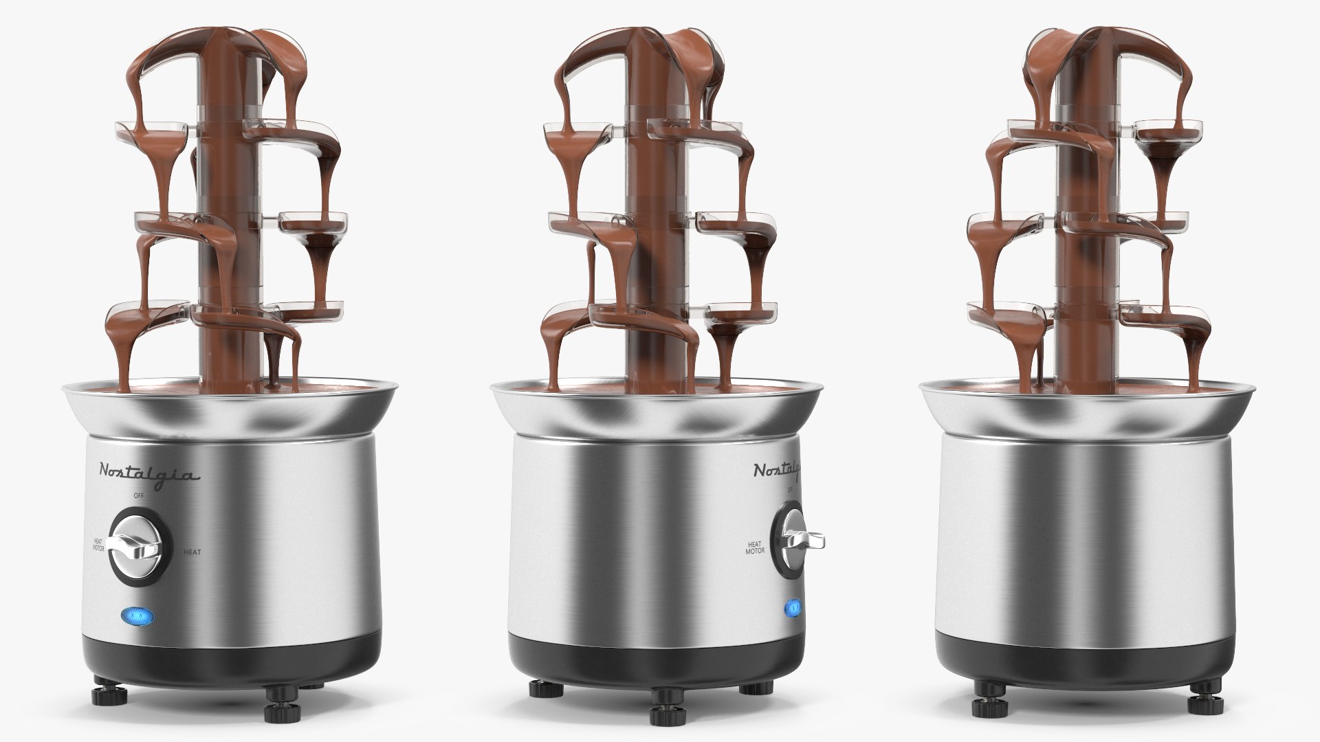 Nostalgia CFF1000 2 Pound Cascading Chocolate Fountain 3D model preview