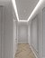 Luxuriöses Wohnzimmer mit dekorativer Wand