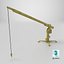 Old Davit Crane Low-poly PBR 3D model