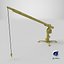 Old Davit Crane Low-poly PBR 3D model