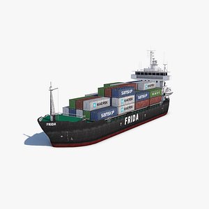 3d 3ds cargo ship