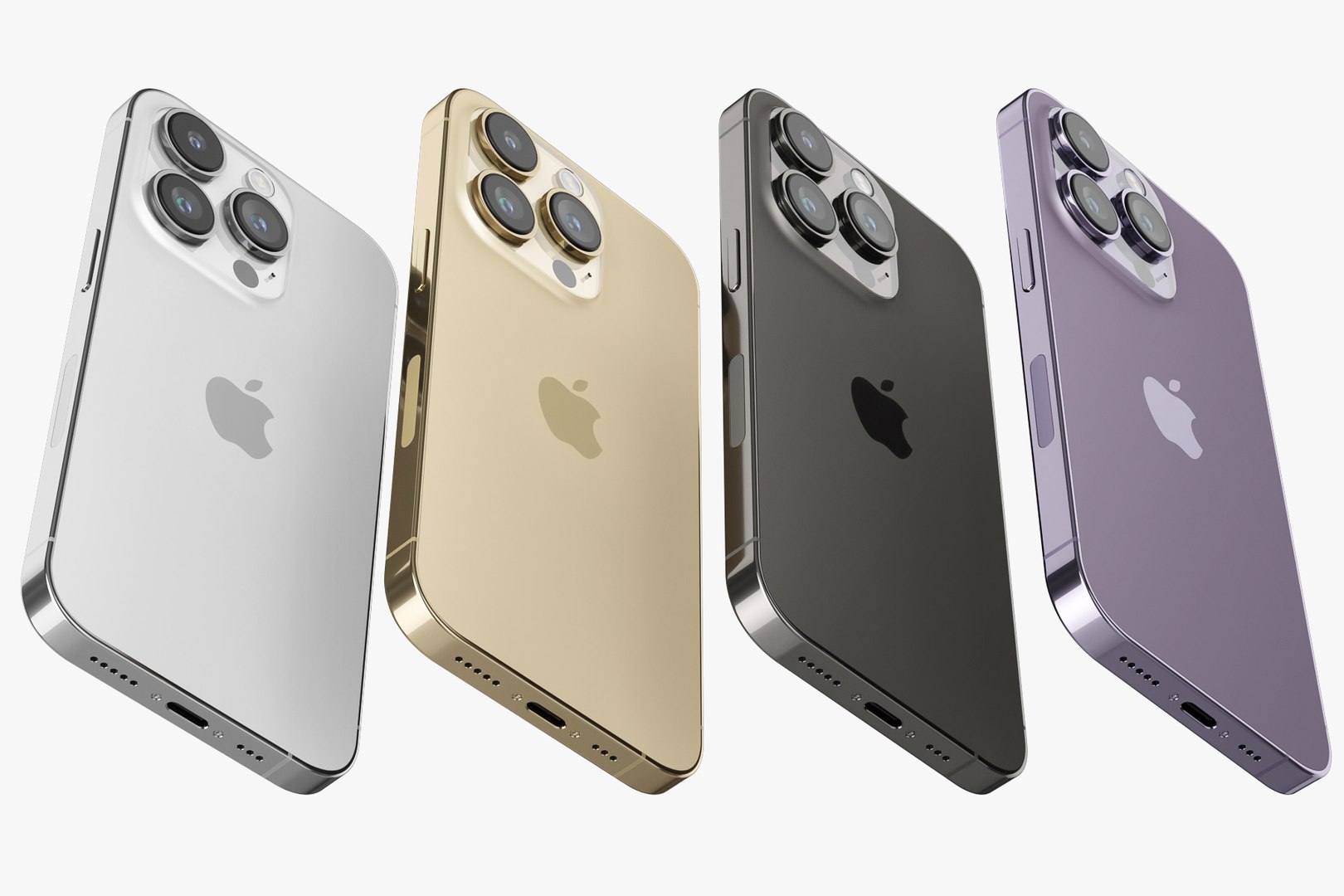 3D Apple iPhone 14 Pro all colors - TurboSquid 1986340