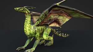 3D Fantasy Legendary Dragon Animated Game Ready model