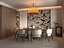Modelo 3D de la escena interior de un comedor de estilo chino moderno