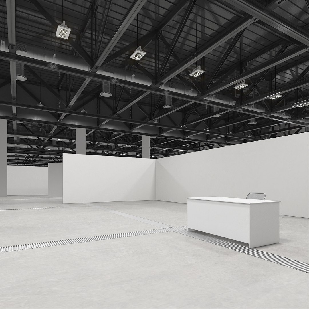 Office Cubicle Workspace 3D model preview