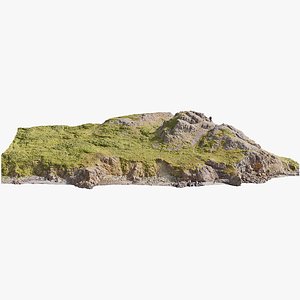 Steep Coast Beach  - 3D PBR Model 3D