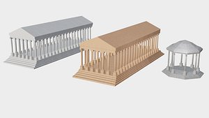 3D Greek temple