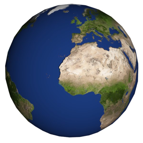 rotating earth 3d model