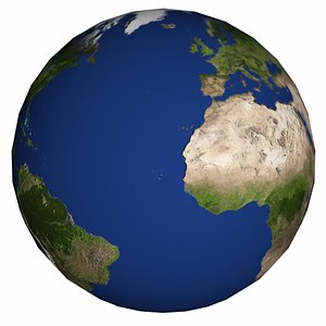 rotating earth 3d model