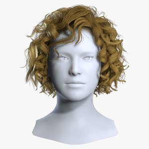 Casual Realistic Curly Bob with Soft Framing Layers - Game Ready Hair Cards