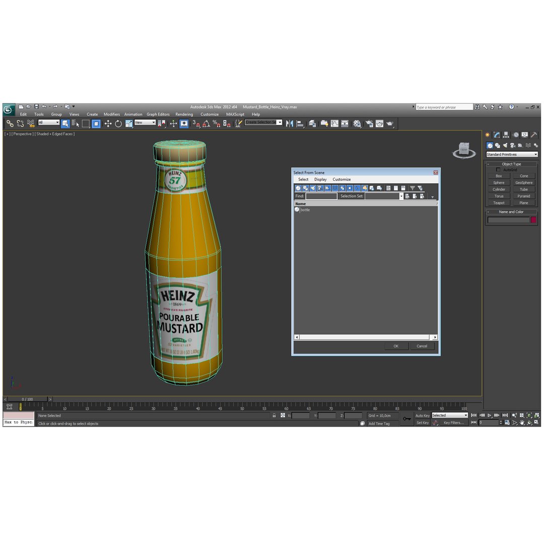3dsmax Mustard Bottle Heinz