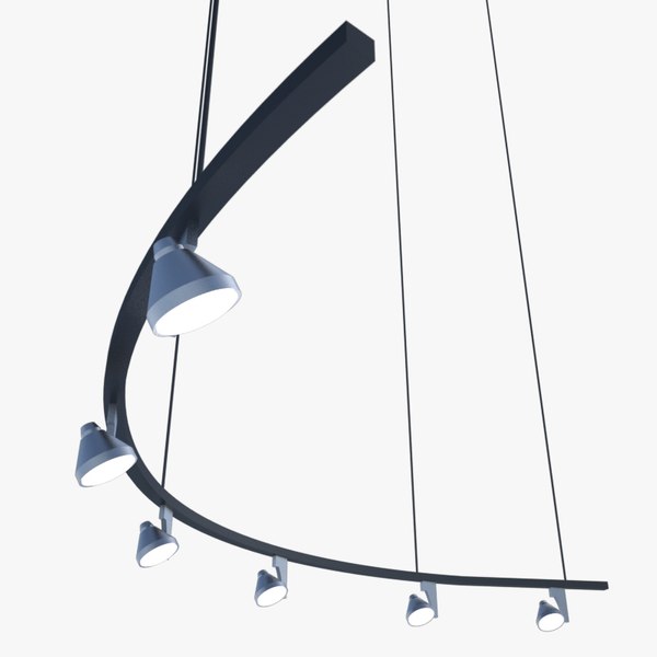 3d track lighting model