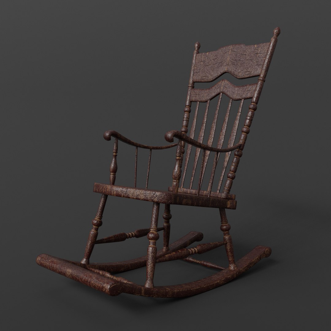 Old Rocking Chair Model - TurboSquid 2163096