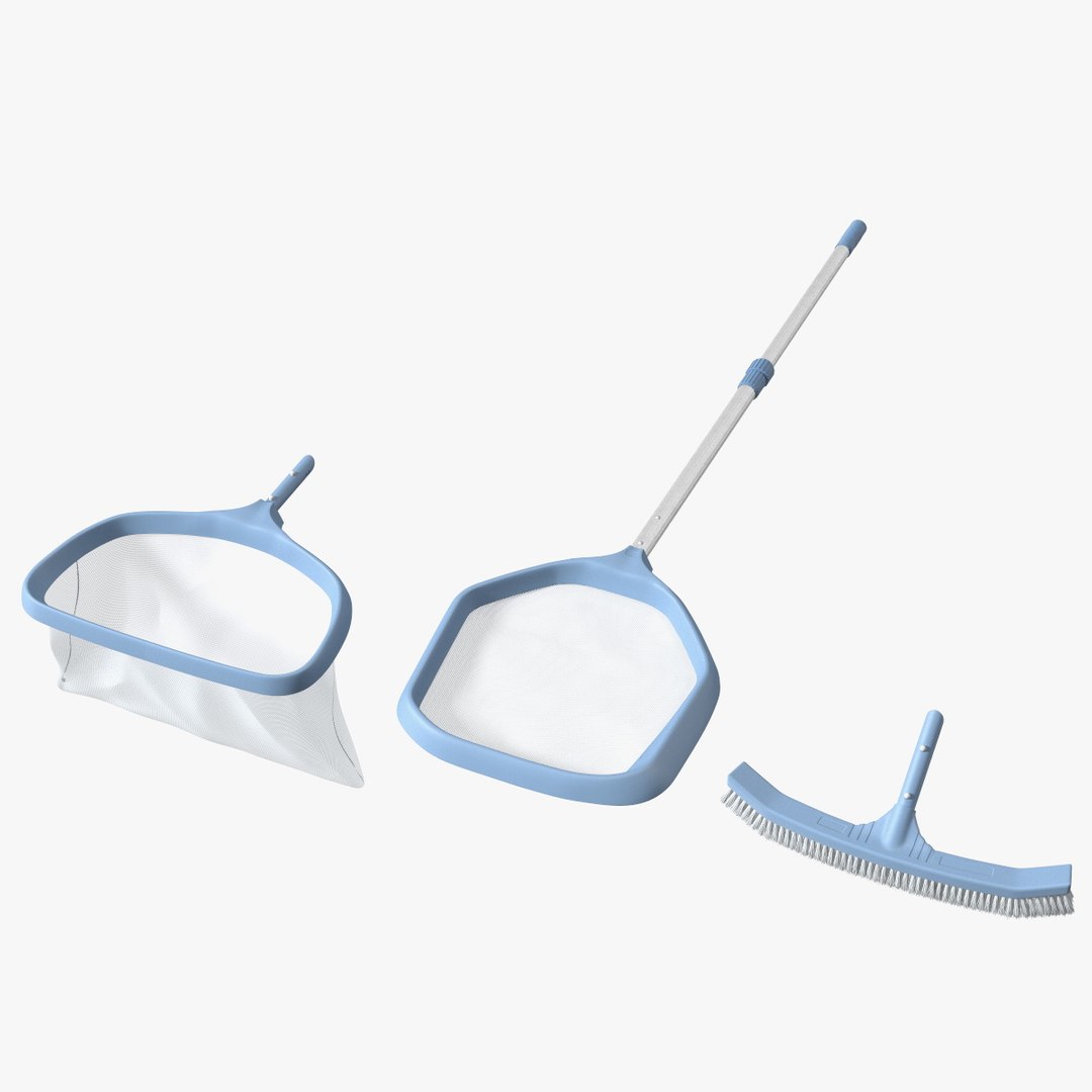 Pool Cleaning Set 3D model preview