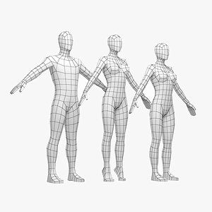Natural Female in T-Pose Base Mesh by valeriik