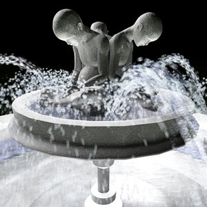 Fountain with animated water