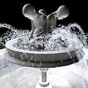 Fountain with animated water