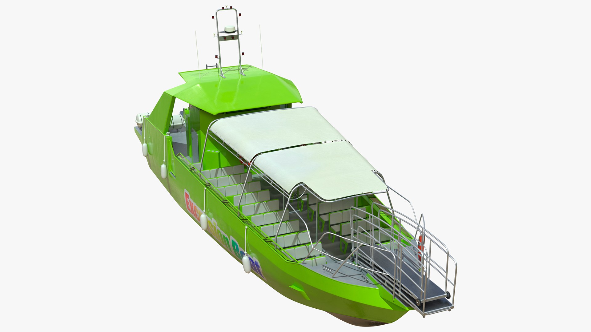 Moggaro 1800 Excursion Boat 3D model preview