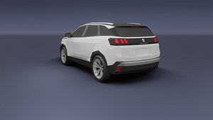 Peugeot 3008 low poly 3D model