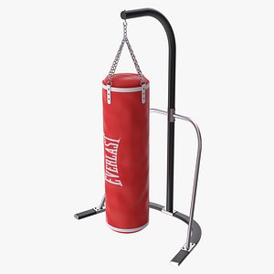 3D model Punching Bag Stand - Red