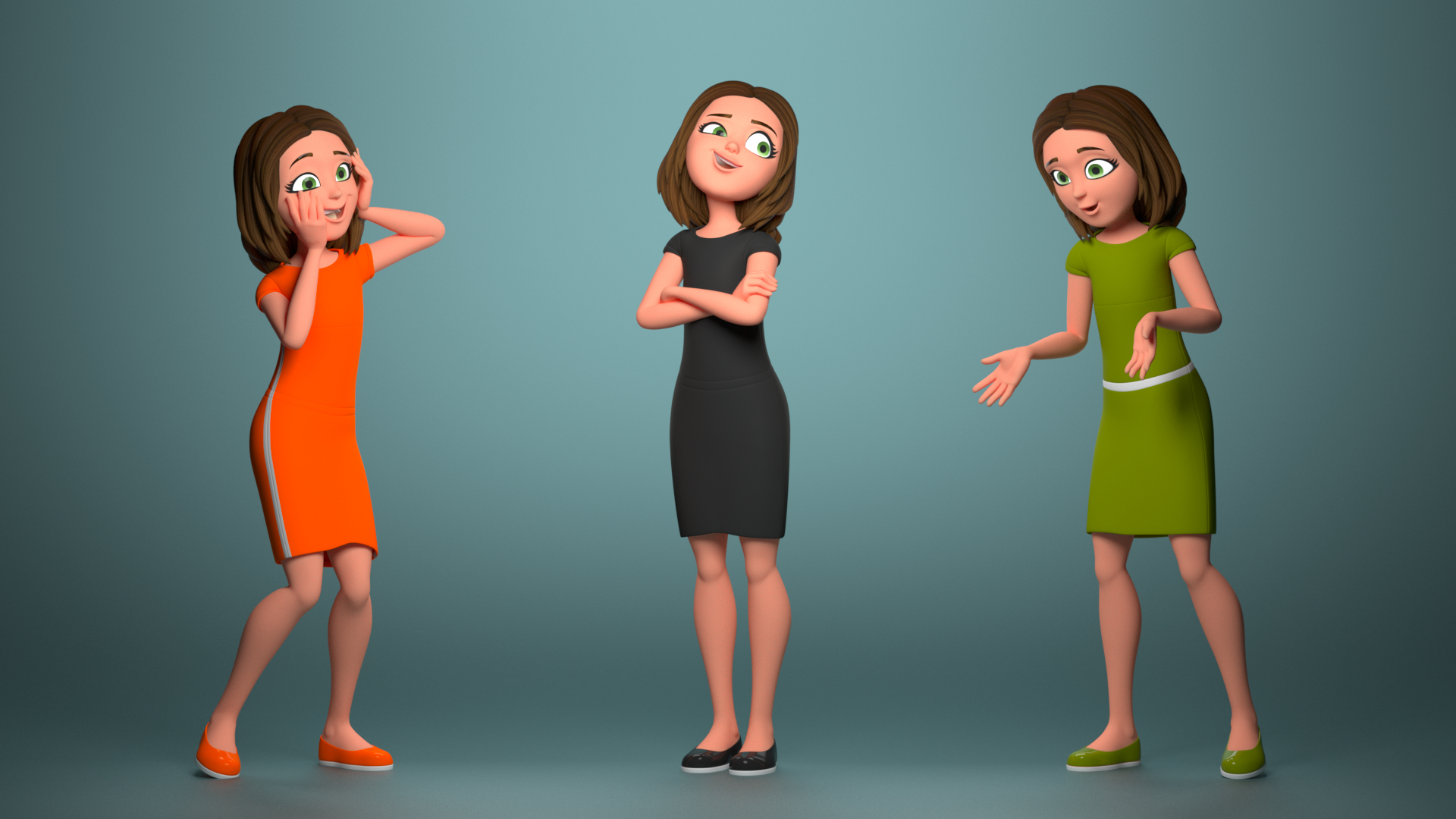 3D celina cartoon girl model - TurboSquid 1337710