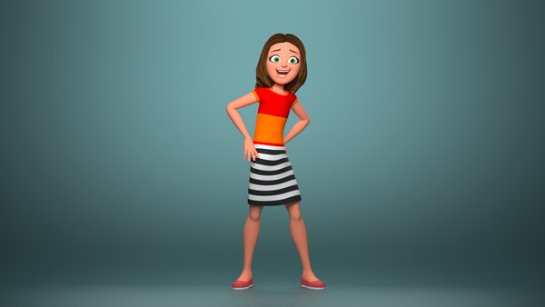 3D Cartoon Girl Teen