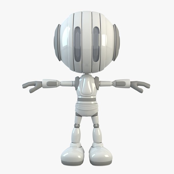 3d robot character bot model
