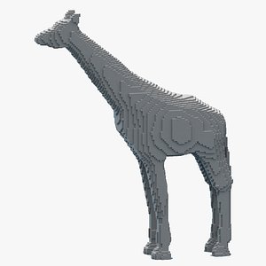 Voxel Giraffe model