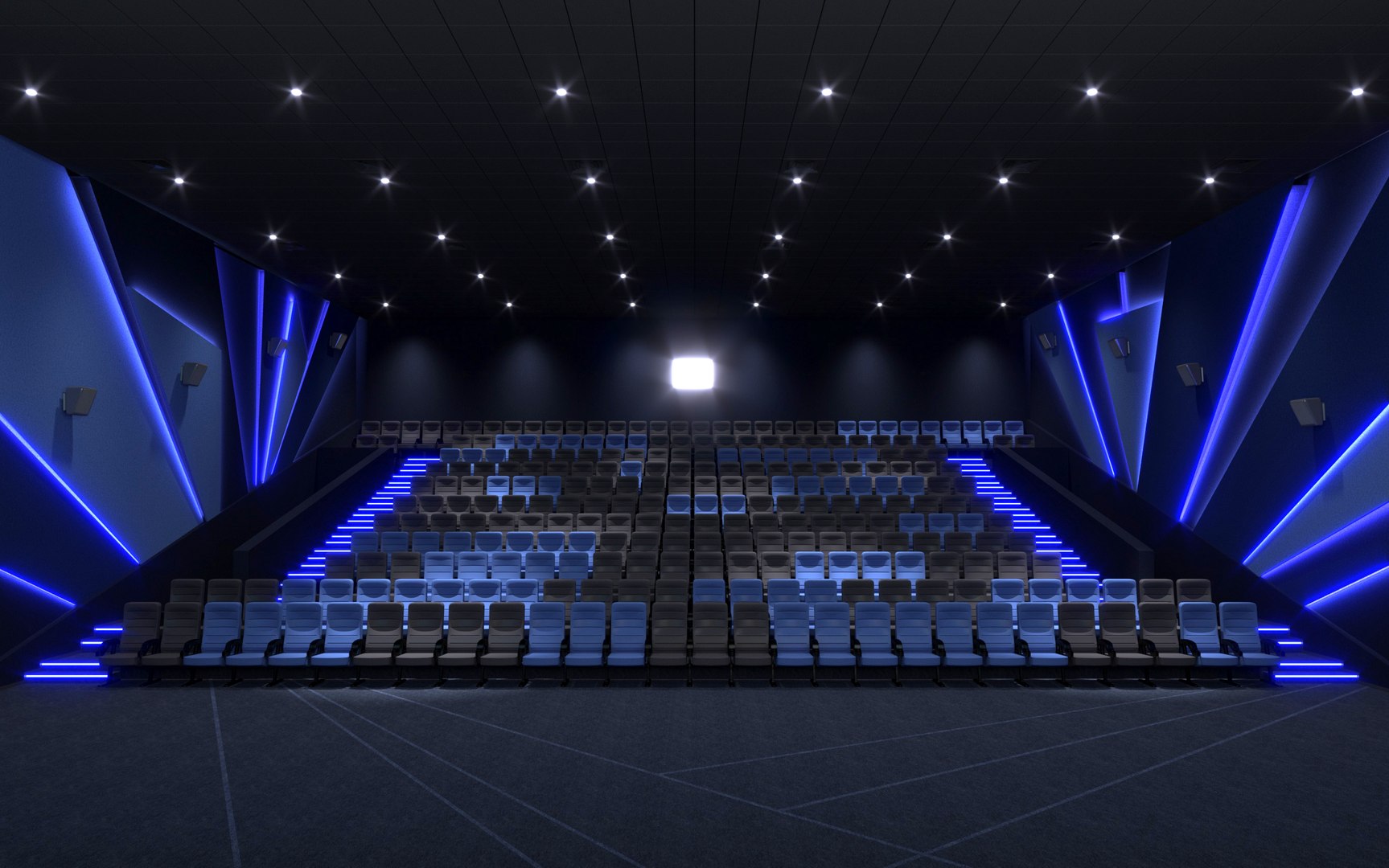 Movie Theater Interior 3D Model - TurboSquid 2457597