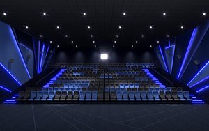 Movie Theater Interior 3D model