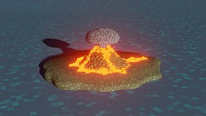 3D model Volcano Eruption