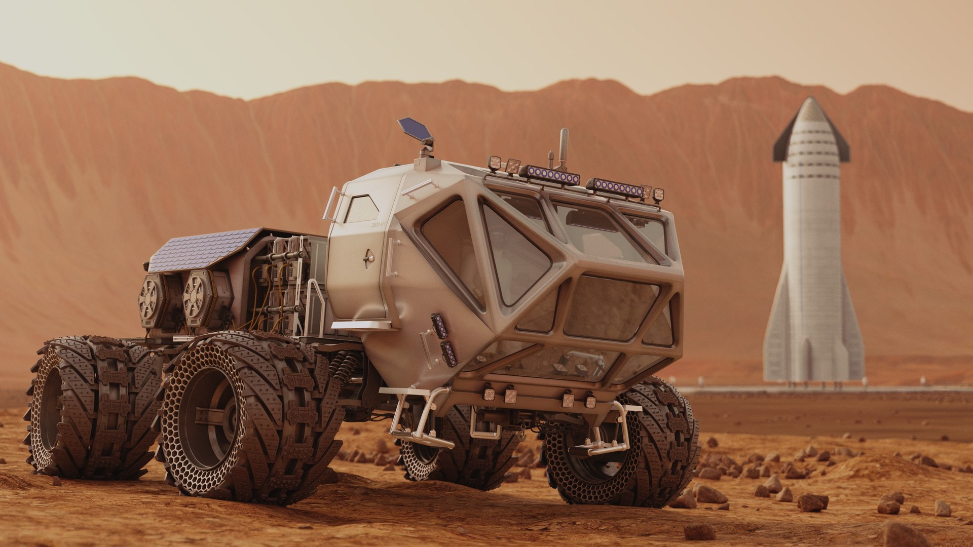 3D Martian Rover Rigged Animate - TurboSquid 1575871