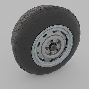 3D dunlop vintage tire model