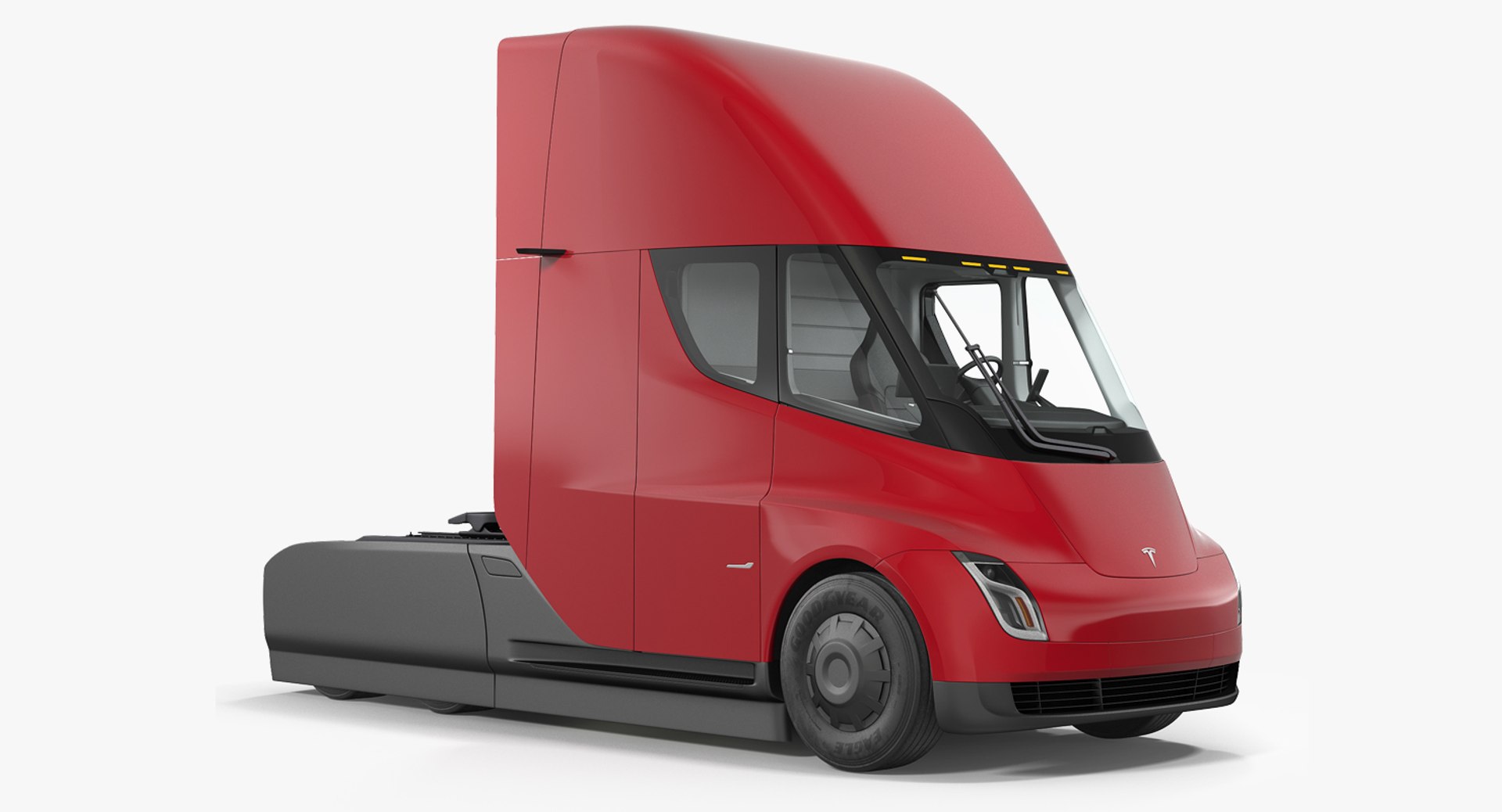 Tesla Semi Truck Simple Interior 3D Model 3D model preview