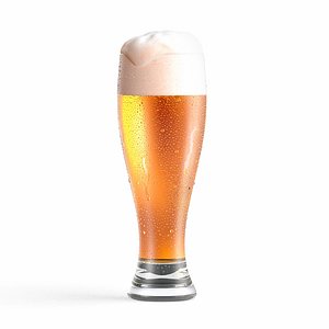 Beer Glass 450 ml - tulip drinking glas with foam and drops