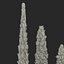 Cypress Trees 3D Models Set