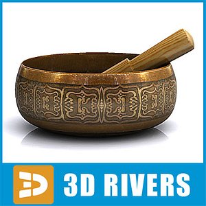3d model chinese singing bowl