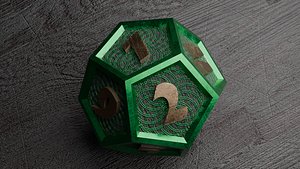 Dice concept Low-poly 3D model