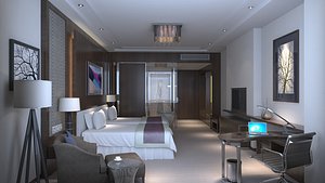 3D hotel room interior
