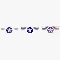 Military Ranks For Games - Wings & Star Shape
